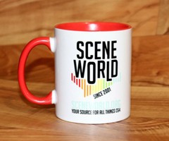 Scene World The C64 NTSC PAL Disk Magazine Promo Mug / Cup Gamescom