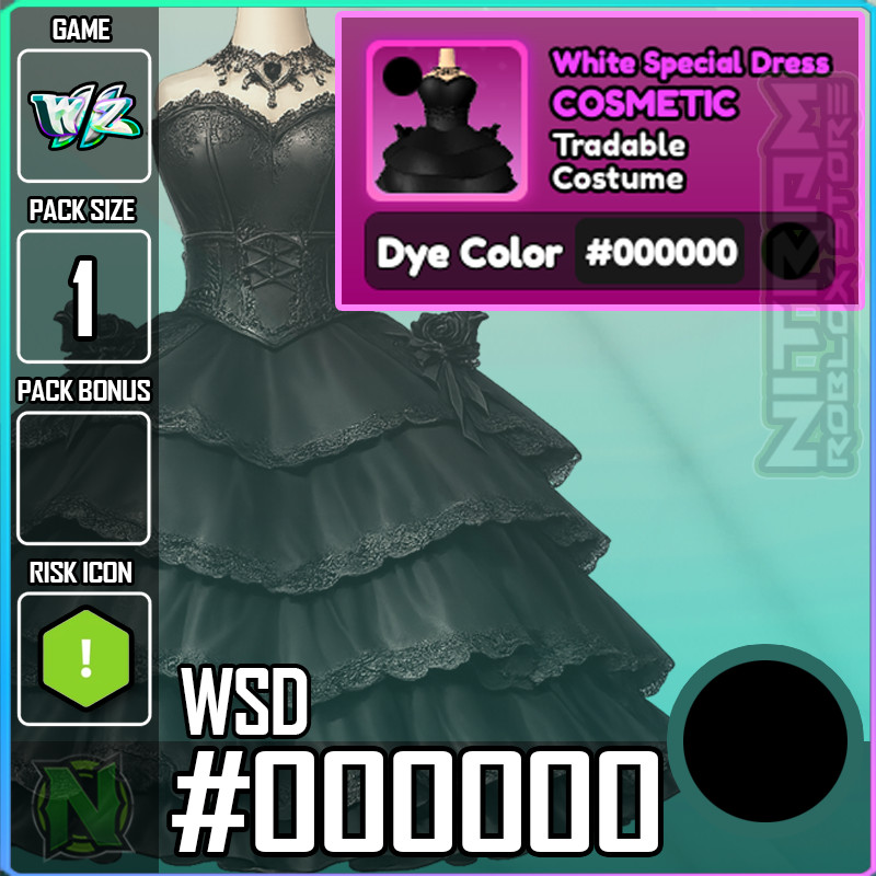 Roblox World Zero WZ – #000000 – WHITE SPECIAL DRESS
