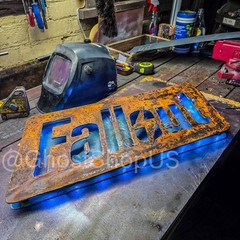 Fallout LED Light-Up Post-Apocalyptic Rustic Steel Metal Video Game Sign!
