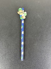 VINTAGE 1989 NINTENDO MARIO PENCIL W/ LUIGI + RADISH TOPPER APPLAUSE UNUSED