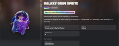 Fortnite Galaxy Grim reaper Sprite Rare
