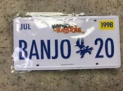 Banjo Kazooie Loot Crate Exclusive 2018 License Plate Metal Plaque w/ Stand 8×4″