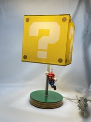 Nintendo Super Mario Bros 14” Question Block Table Desk Lamp Light 2019