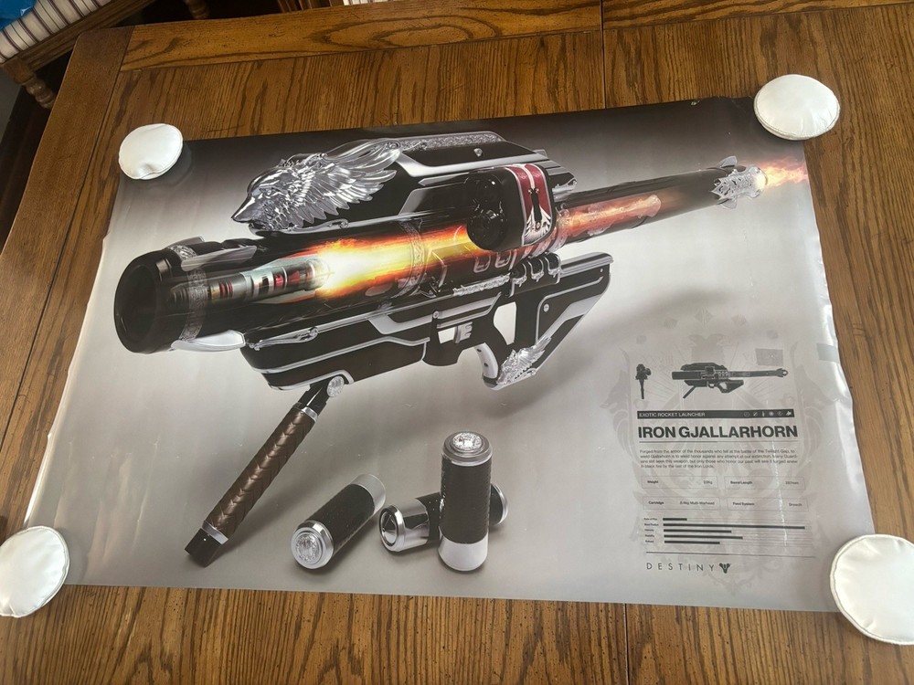 Destiny Rise of Iron GameStop Double-Sided Promo Poster 2016 Bungie 36×24