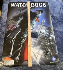 Watch Dogs Pre-Release Poster 2013 Ubisoft Promo Video Game GameStop 36X24