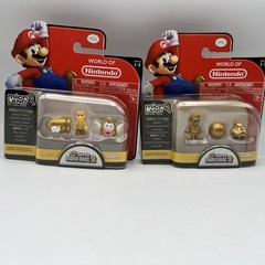 Lot Of 2 World of Nintendo Gold Series Microland 1-3 Mario Goomba Koopa