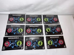 Lot 9X UBISOFT WATCHDOGS 2 BUTTON 3 PIN SET 2016 GAMESTOP EXCLUSIVE NEW SEALED!