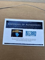 RARE WoW Battle for Azeroth Blizzard Flag Relic Framed 23×19 w/COA