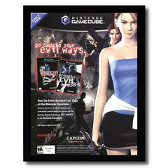 Resident Evil 2 & 3 Nemesis Framed Print Ad/Poster Official Gamecube Promo Art