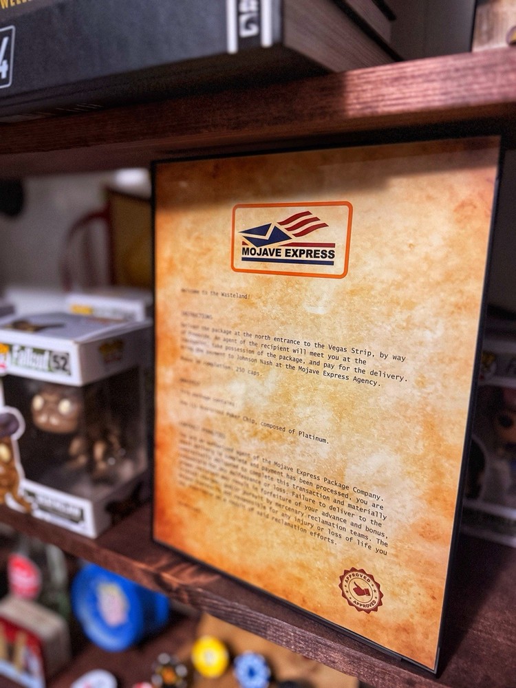 Fallout New Vegas Courier Letter (Framed)