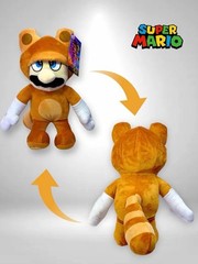 Mexican Super Mario Bros Tanooki Mario 15″ Plush Doll Mexico Bootleg Toy Rare