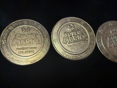 Lot Of 3 Super Mario Tokens. WALUIGI, WARIO AND DIDDY KONG.