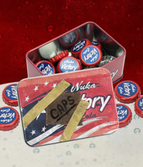 Fallout Bottle Cap Series Nuka Cola Victory With Collectible Tin x 20 Caps