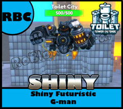 SHINY FUTURISTIC G-MAN – CHEAP TOILET TOWER DEFENSE – TTD UNIT