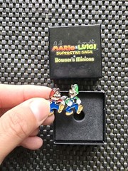 Mario & Luigi SuperStar Saga Bowsers Minions Preorder Pin Badge Promo Rare 3DS