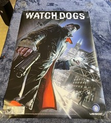 Watch Dogs Pre-Release Poster 2013 Ubisoft Promo Video Game GameStop 36X24