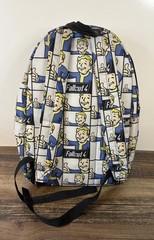 Bethesda Fallout Vault Boy Backpack with Zippered Pocket Video Game Merchandise