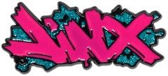 [Reproduction] Jinx Graffiti Arcane League of Legends LoL Glitter Enamel Pin