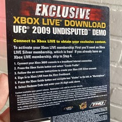 GameStop Promo Item Xbox 360 Live UFC 2009 Demo Card NEW *Expired HTF