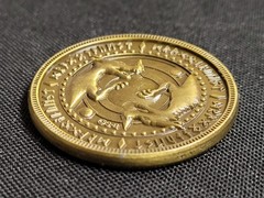 Dragon Quest Treasure Coin Collection Vol 1 Gold Ryuou (2016) Store Display Unit
