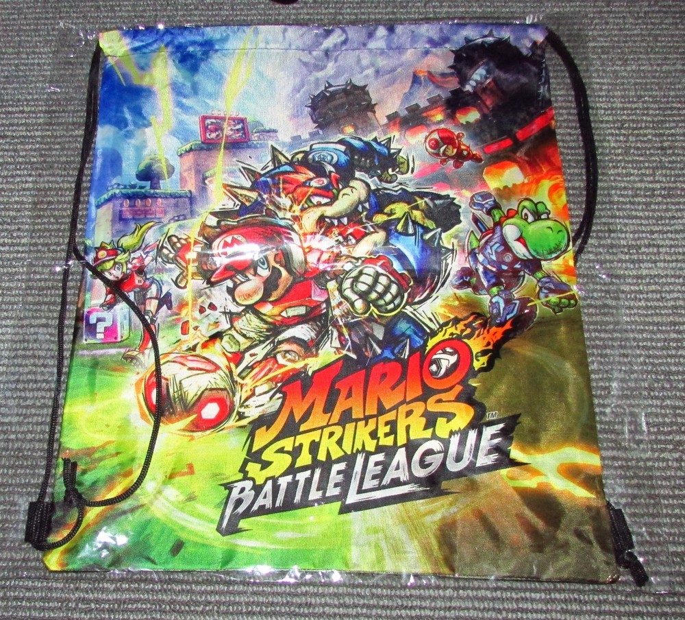 Mario Strikers: Battle League Drawstring Bag (My Nintendo Reward) Brand New