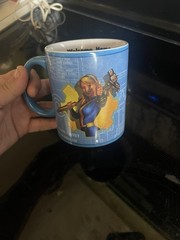 2017 Fallout Loot Crate Exclusive Blue Vault Girl Welcome Home Coffee Mug