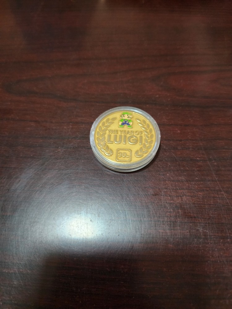 Nintendo The Year of Luigi Gold coin,Nice shape!