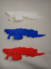 3D Printed Gears of War Retro Lancer Custom for 7 inch Figures