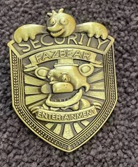Five Nights at Freddy’s Fazbear Security Badge Brooch Pin FNAF Freddy Metal