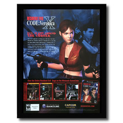 Resident Evil Code Veronica X Framed Print Ad/Poster Official Gamecube PS2 Art
