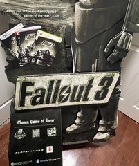 Fallout 3 PlayStation 3 Xbox 360 GameStop Promo Standee Banner Display Nintendo
