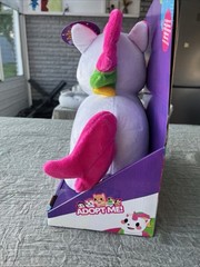 Adopt Me Neon Unicorn Plush 30cm NEW + Unused Rare Toy Code | Rainbow Maker