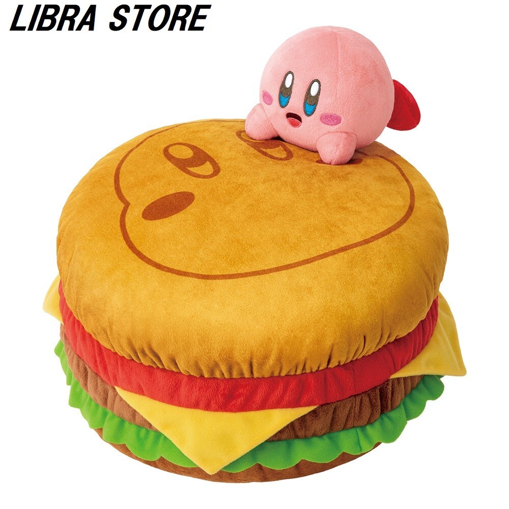 RARE Kirby of the Stars KIRBY’S BURGER Kuji 2021 Cushion 11.8″ from JAPAN