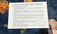 1983 Starpath Supercharger Coming Attractions Promo Insert Flyer Atari 2600 RARE
