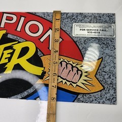 Original Street Fighter II Champion Edition Arcade Marquee Sign Capcom 24” VTG