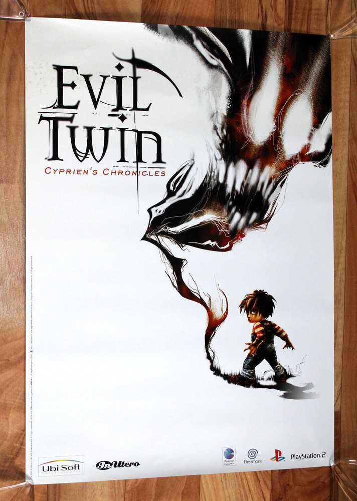 Evil Twin Cyprien’s Chronicles Game Store Promo Poster Dreamcast Playstation 2