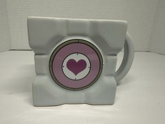 Rare Portal 2 Campanion Cube Mug Officially Licensed Valve / Jinx