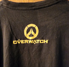 Blizzard Overwatch Halloween Mercy T-Shirt Size L Jinx My Servants Never Die OW2