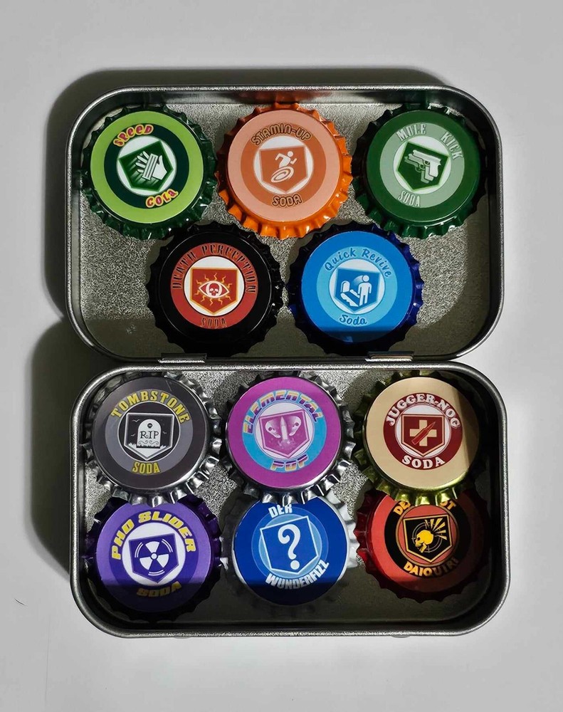 Call Of Duty Mixed PerkACola Bottlecap Tin Bundle Of 18 *Unofficial, Handmade*