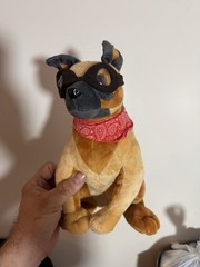 Fallout 4 Dogmeat Plush Figure Stuffed Animal Dog W/ Bandana & Goggles Bethesda