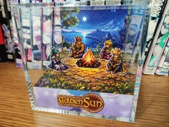 Golden Sun Campfire Handmade Diorama – Golden Sun Gameboy Gaming Cube – Fanart