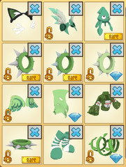 RARE Animal Jam Classic Green Clothing Bundle | TRUSTED SELLER