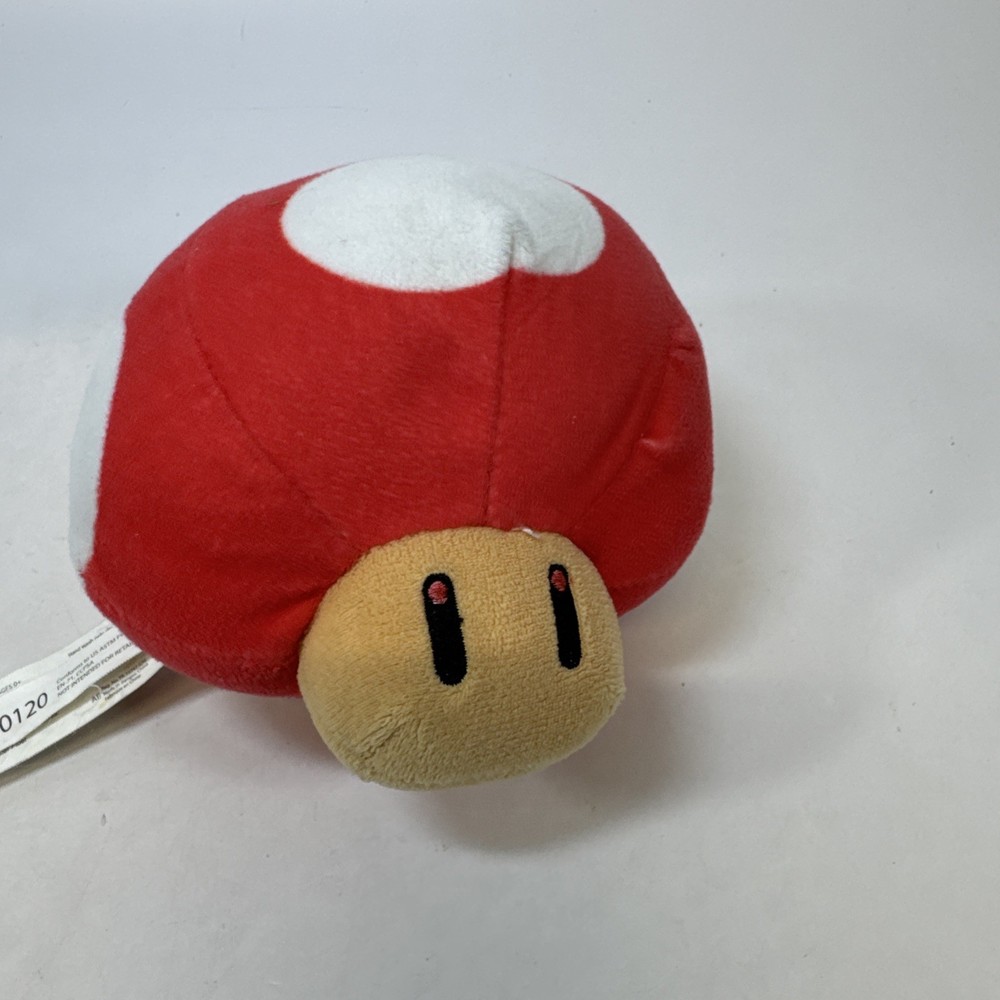 Nintendo Super Mario Mushroom Head Plush Red 6” Power Up plush toy
