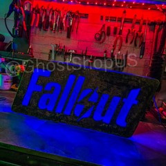 Fallout LED Light-Up Post-Apocalyptic Rustic Steel Metal Video Game Sign!