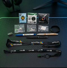 Microsoft Xbox Promotional Swag 13pc Lot Halo Pins Pen Lanyards & Dev Exclusives