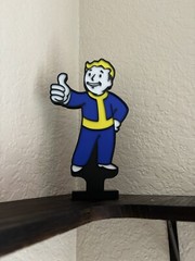 Fallout Vault Boy Display 10”x6” w/ Stand – Thumbs Up Pose Vault Boy Statue