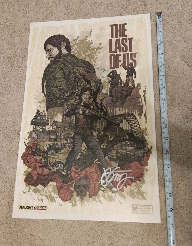 Autographed Bruce Straley The Last Of Us Poster Print PAX West Prime 2012 Signed