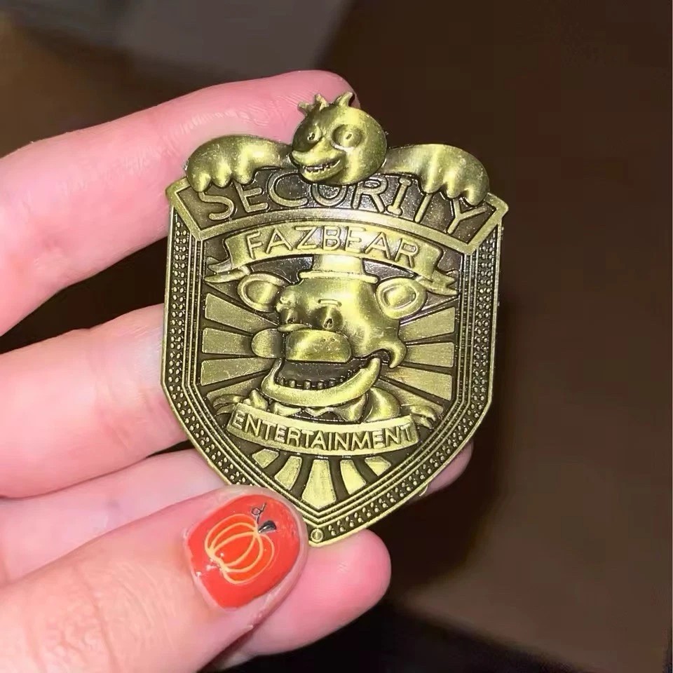 Five Nights at Freddy’s Fazbear Security Badge Brooch Pin FNAF Freddy Metal