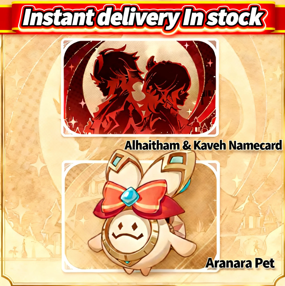 Genshin Impact x KFC Japan Collab Alhaitham Kaveh Namecard Aranara Pet⭐Instant