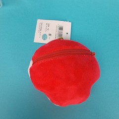 Nintendo Super Mario Bros Red Mushroom Plush Keychain Pouch Stuffed Toy Doll New